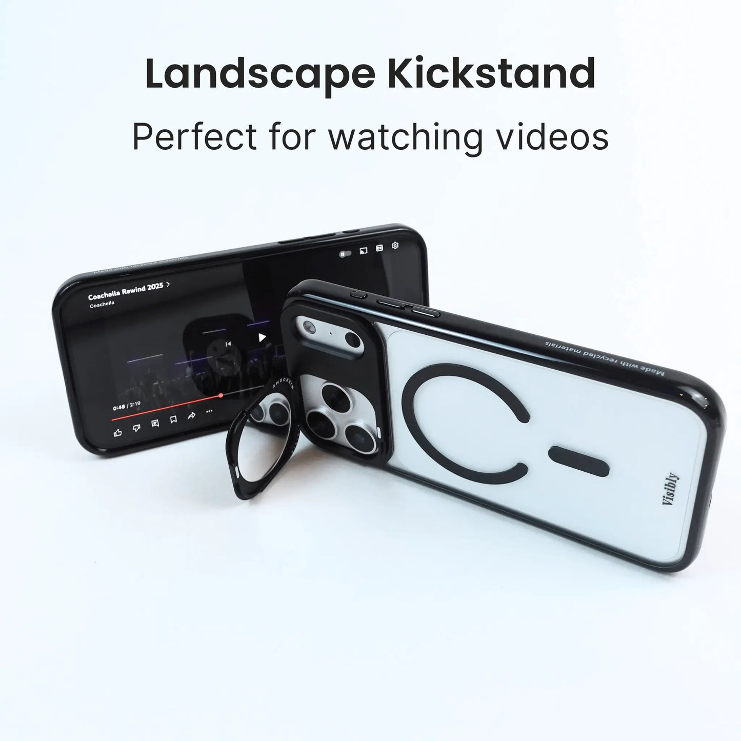 Mirrorme Phone Case with Built-In Mirror for Back Camera Selfies & Filming | Magsafe Kickstand Case