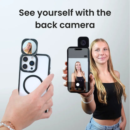Mirrorme Phone Case with Built-In Mirror for Back Camera Selfies & Filming | Magsafe Kickstand Case